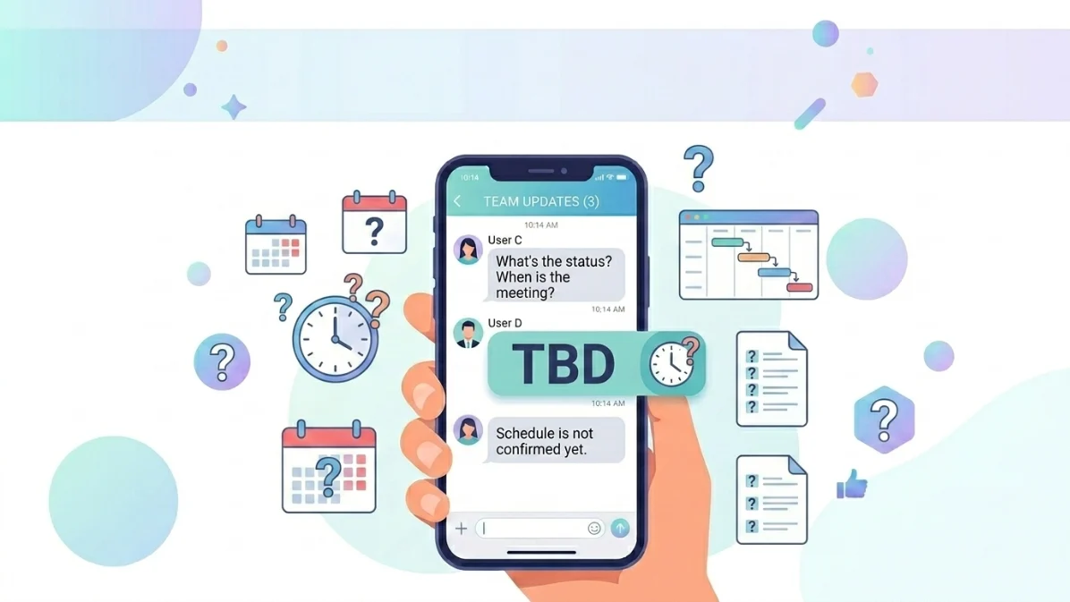 tbd meaning in text