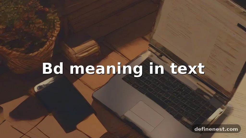 bd meaning in text