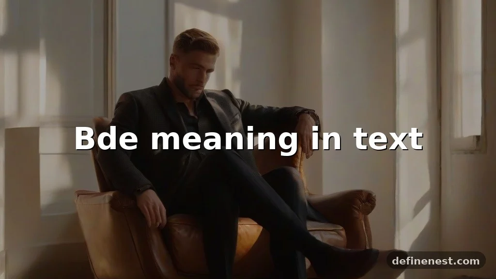 bde meaning in text