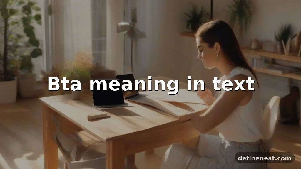 bta meaning in text