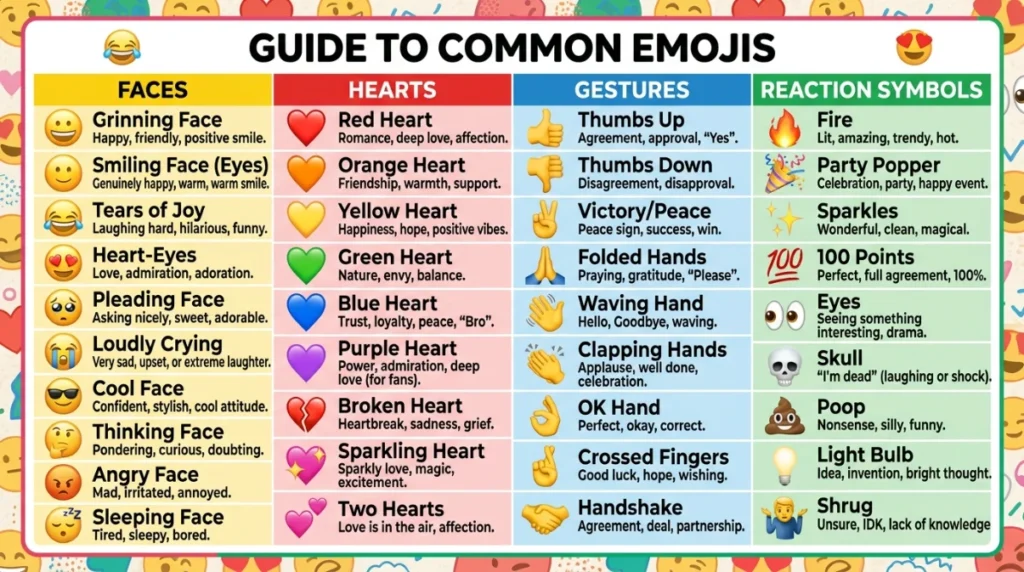 emoji meaning chart
