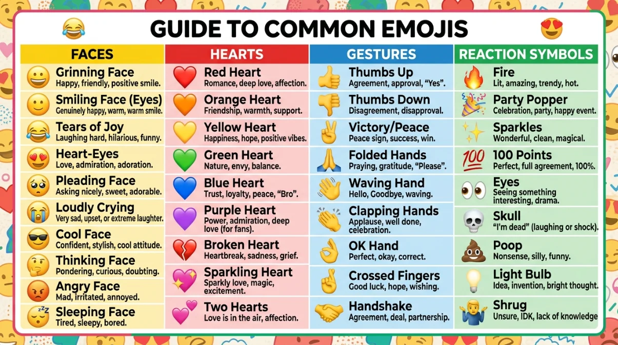 emoji meaning chart