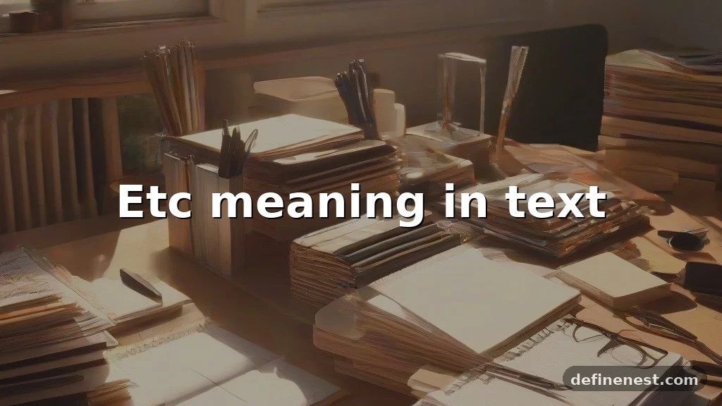 etc meaning in text