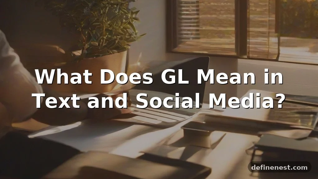 gl meaning in text
