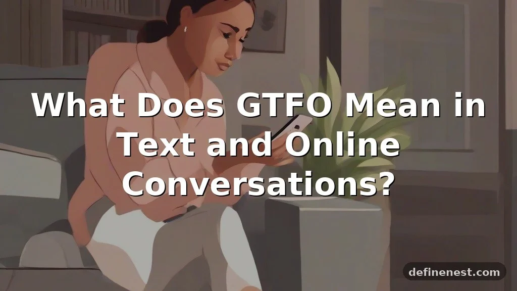 gtfo meaning in text