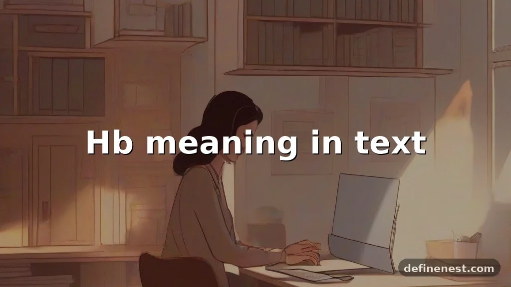 hb meaning in text