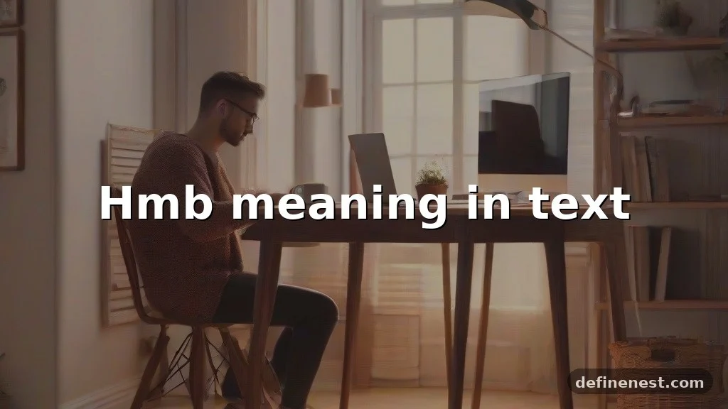 hmb meaning in text