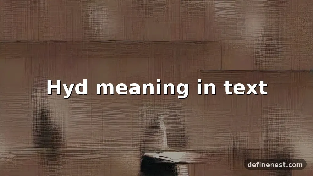 hyd meaning in text