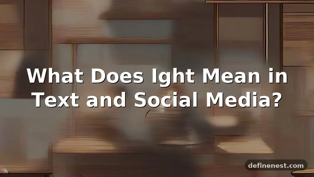 ight meaning in text