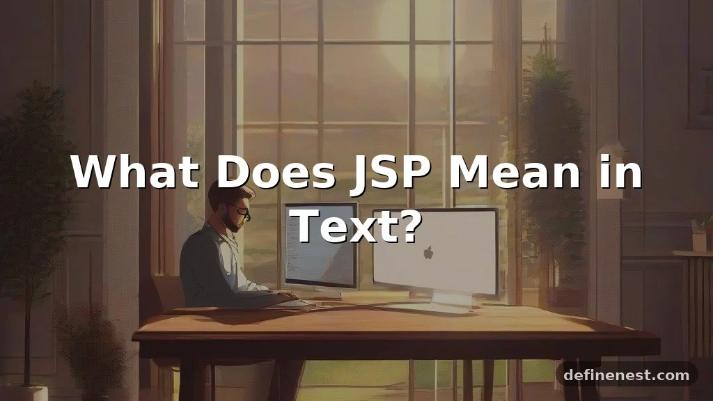 jsp meaning in text