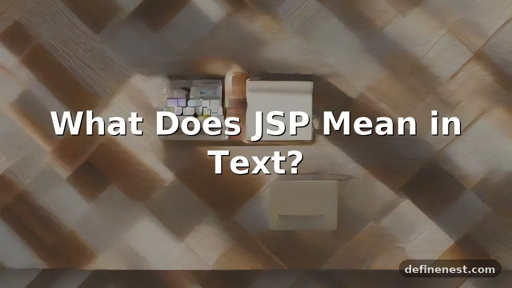 jsp meaning in text