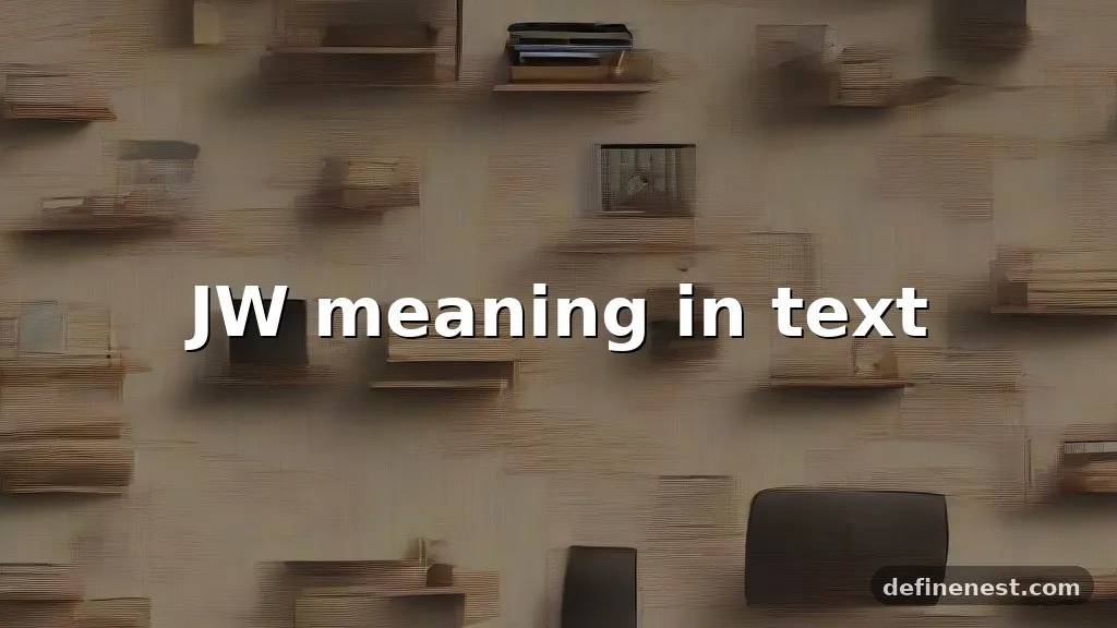 jw meaning in text