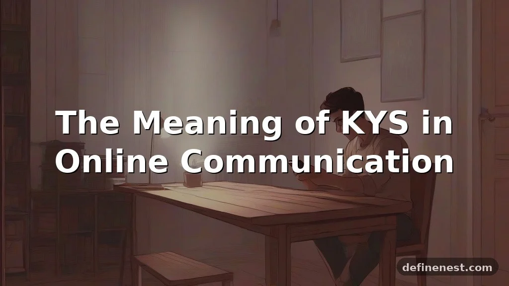kys meaning in text