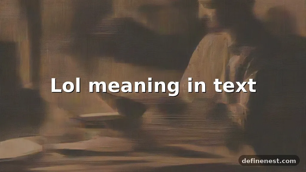 lol meaning in text