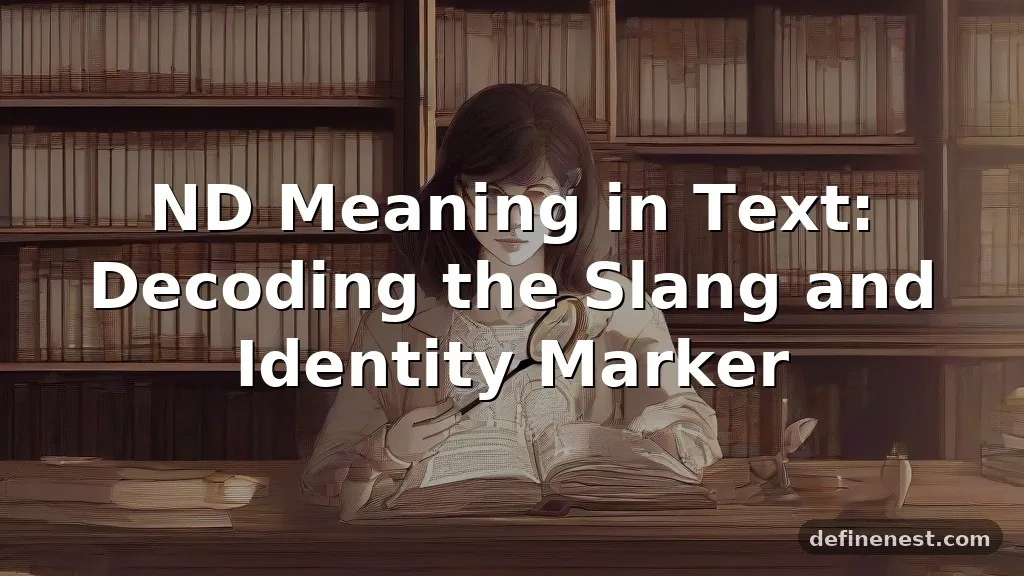 nd meaning in text
