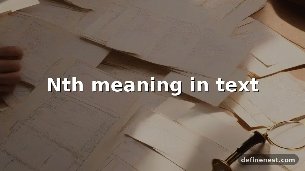nth meaning in text