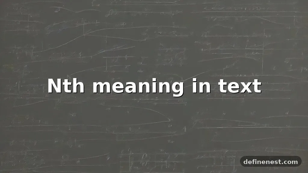 nth meaning in text