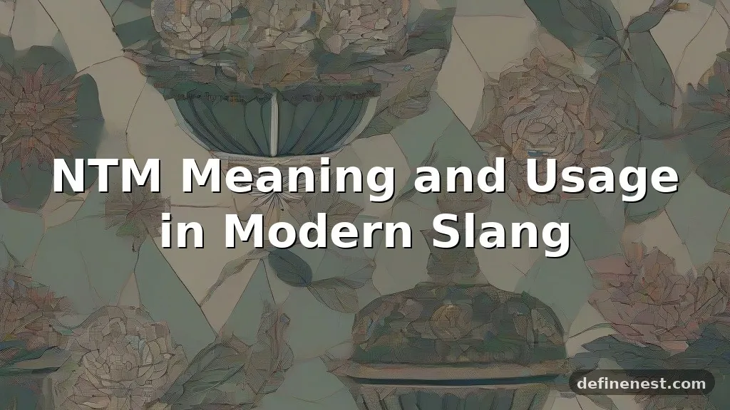 ntm meaning in text