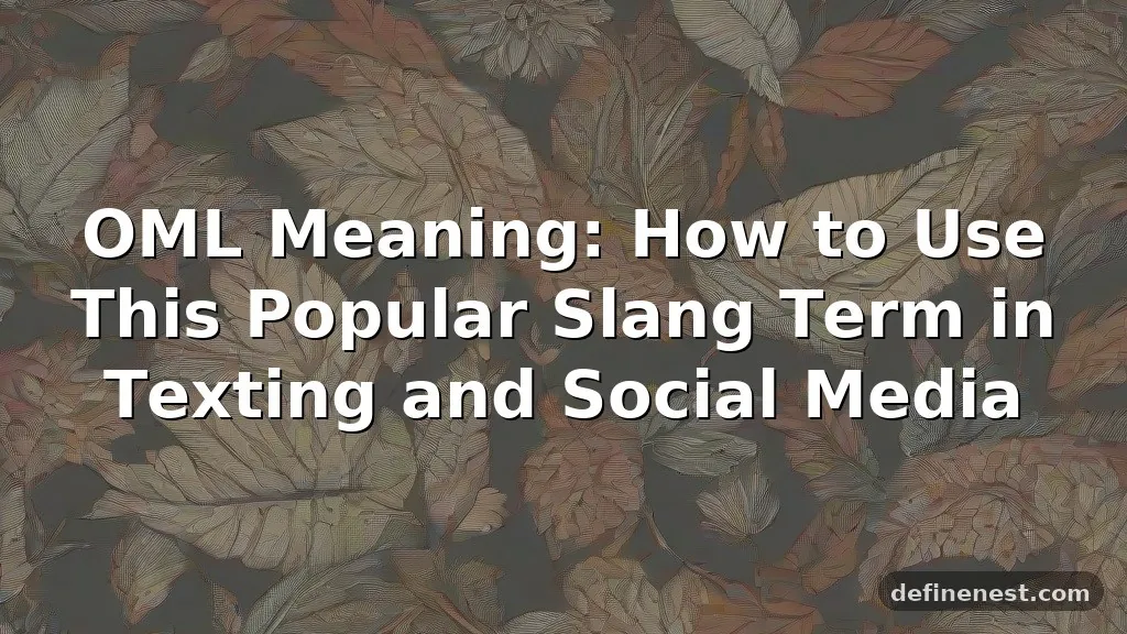 oml meaning in text