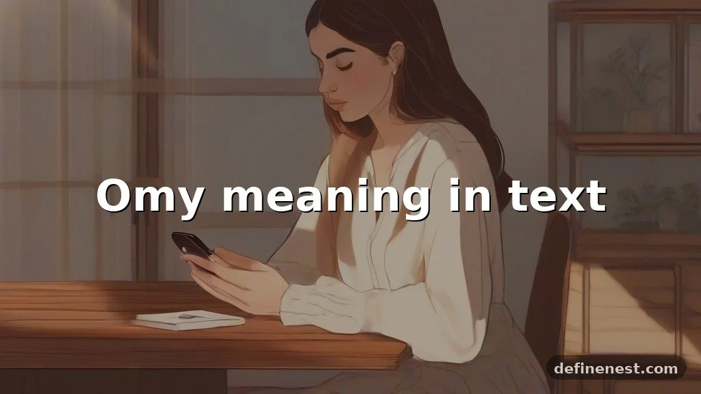 omy meaning in text