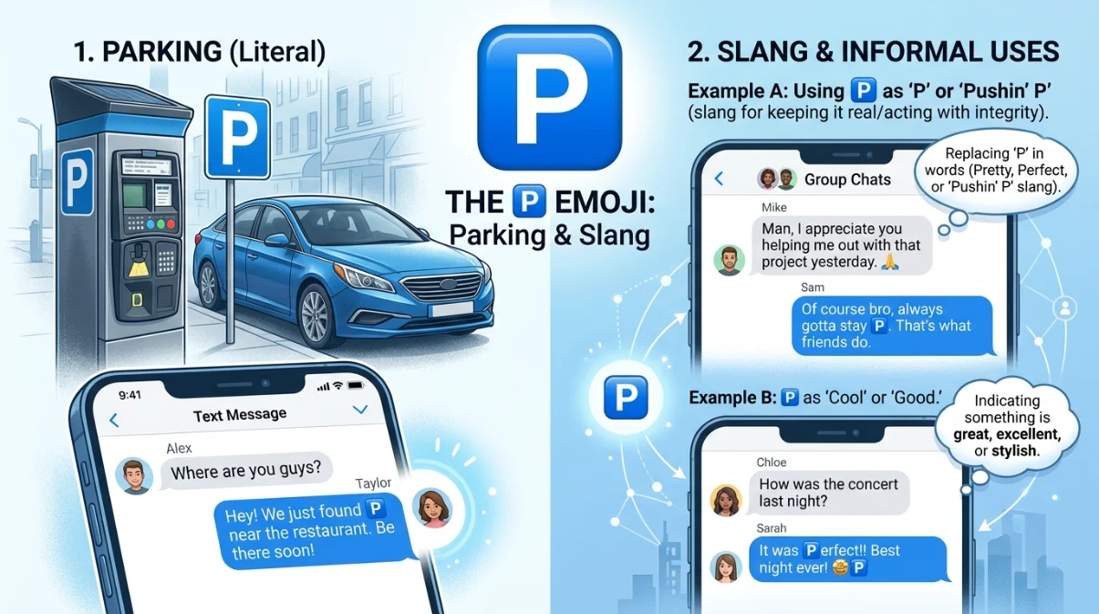 p emoji meaning