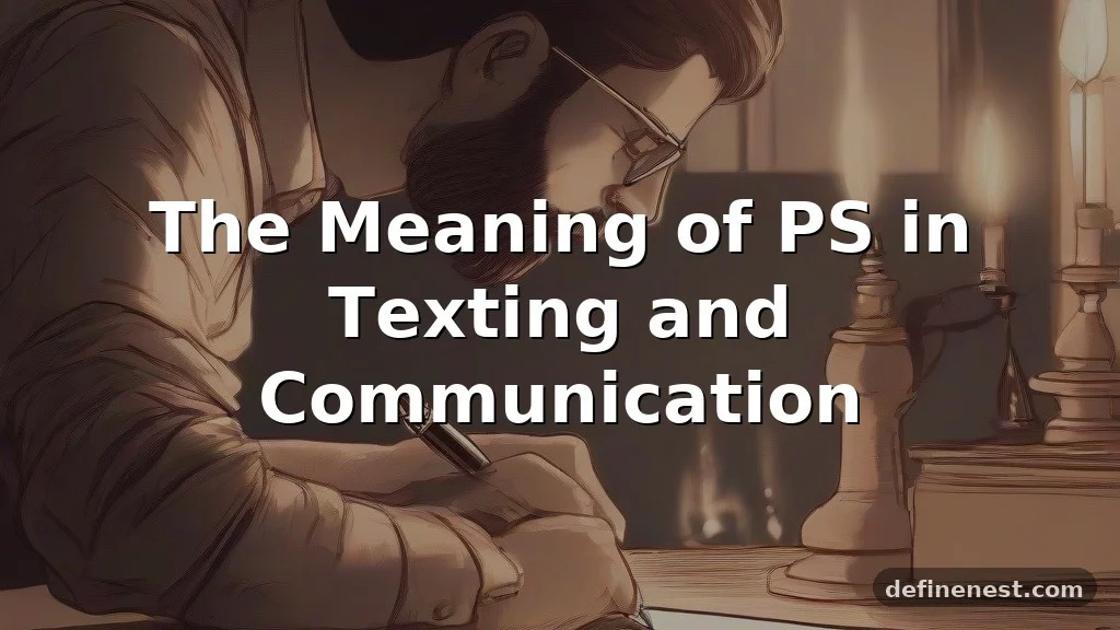 ps meaning in text