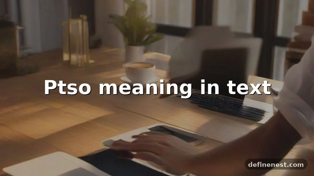 ptso meaning in text