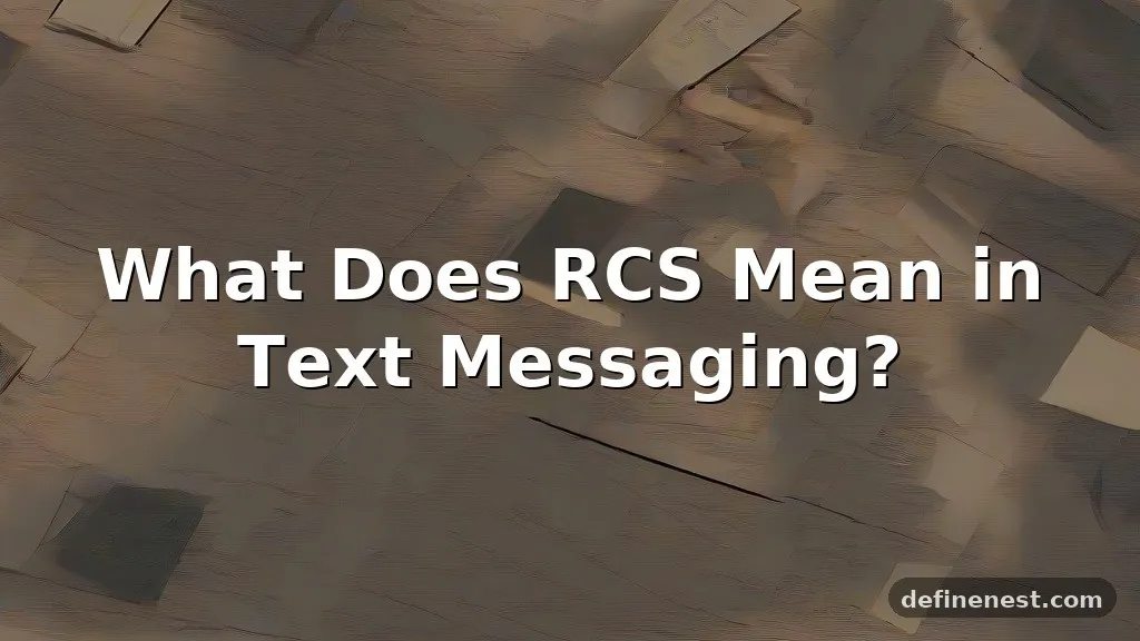rcs meaning in text