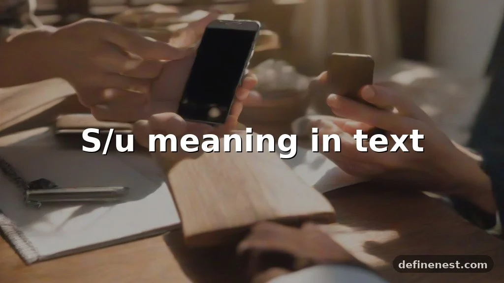 s/u meaning in text