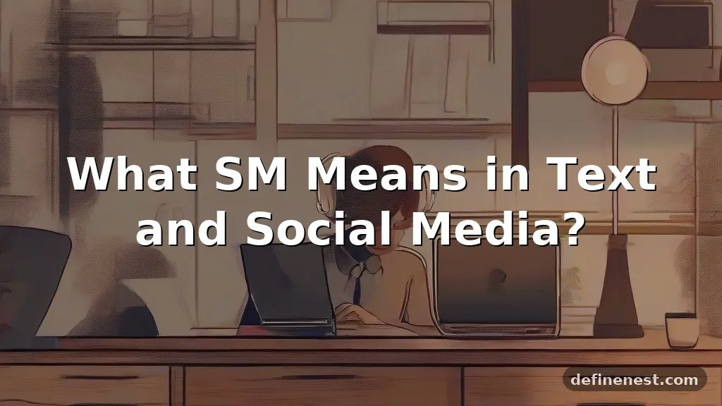 sm meaning in text
