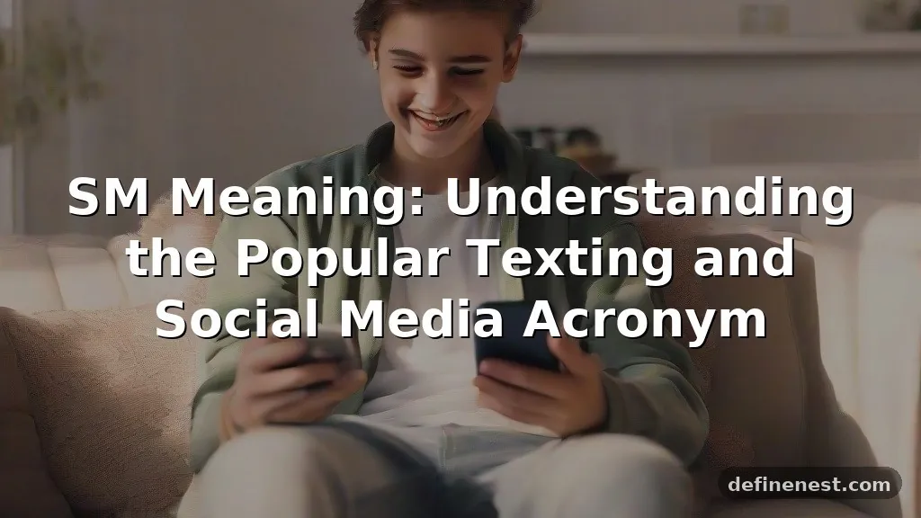 sm meaning in text