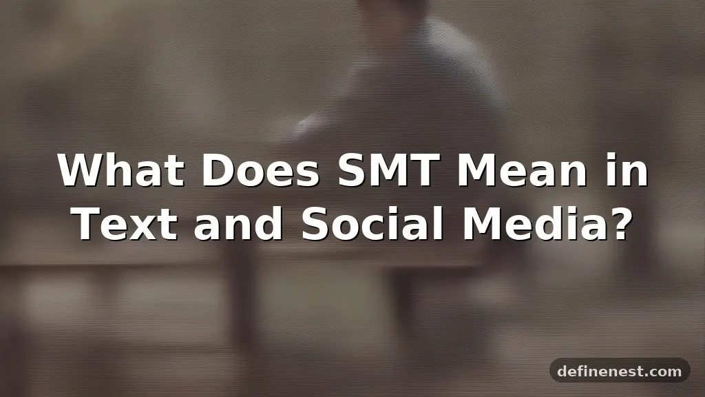 smt meaning in text