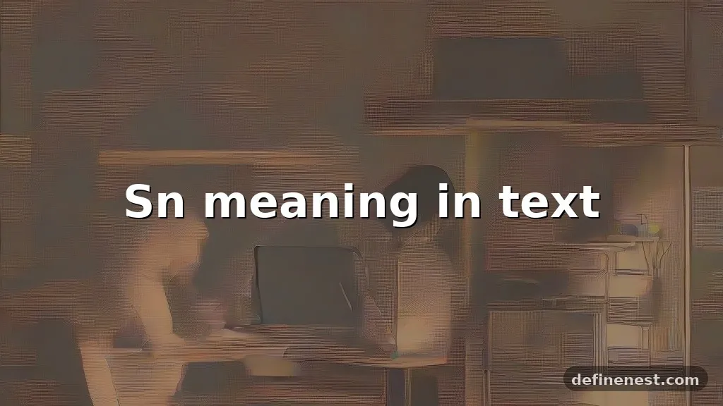 sn meaning in text
