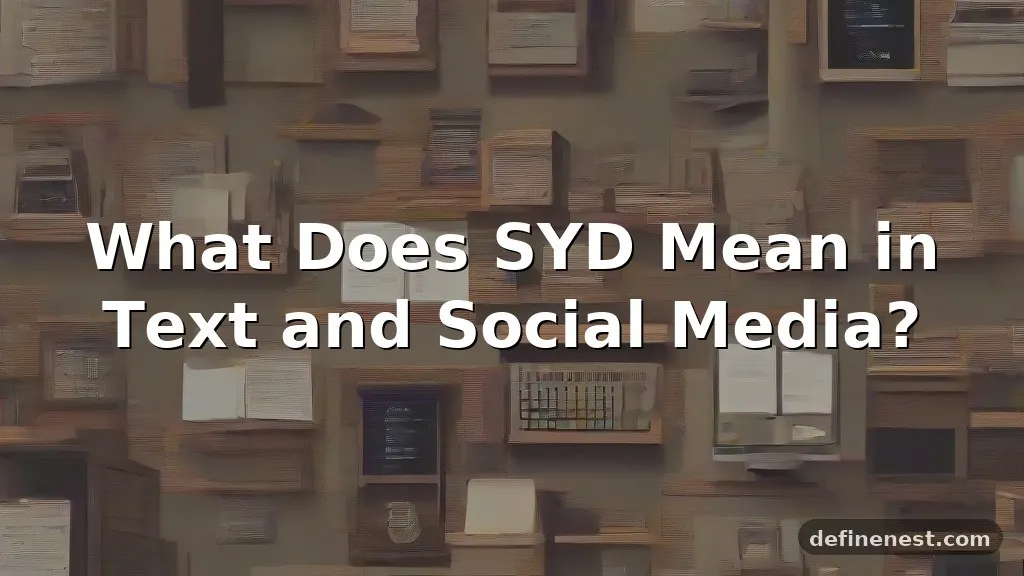 syd meaning in text