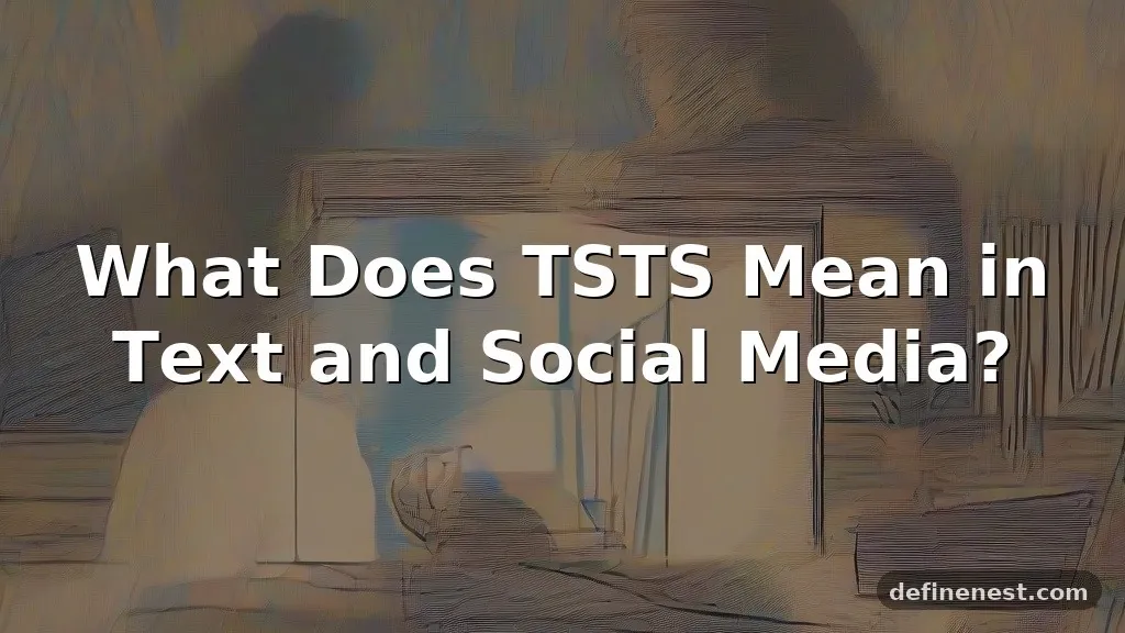 tsts meaning in text