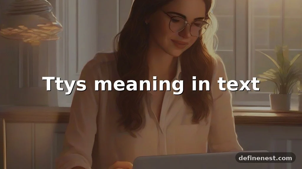 ttys meaning in text