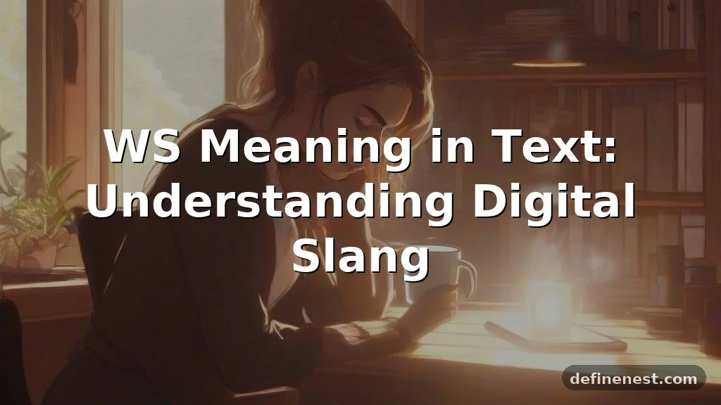 ws meaning in text