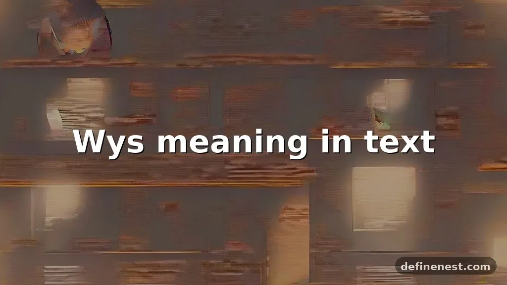 wys meaning in text