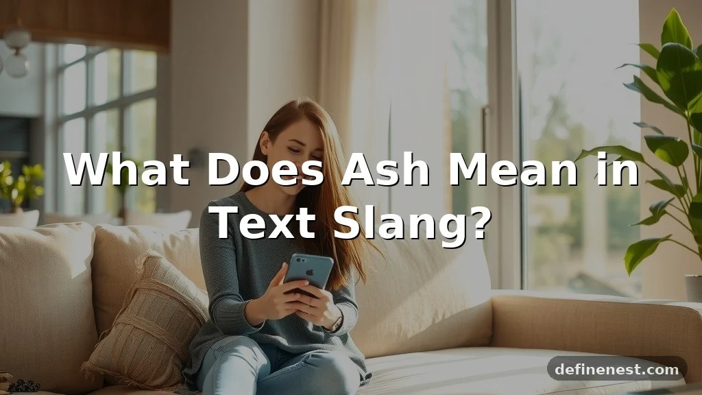 ash meaning in text