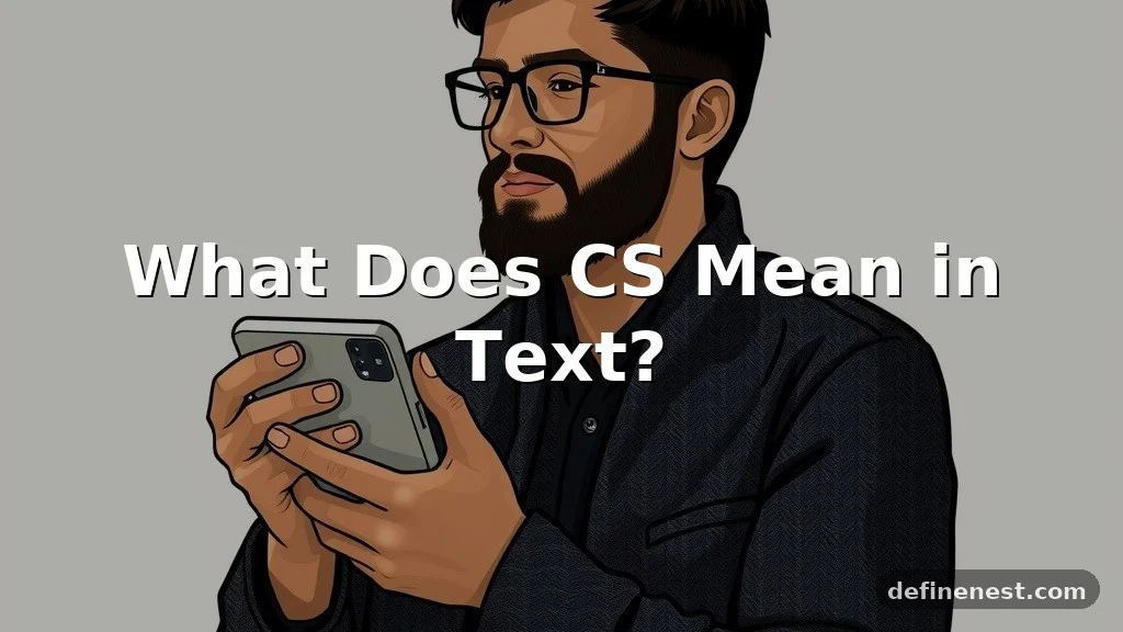 cs meaning in text