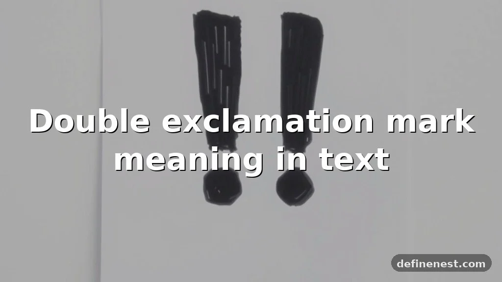 double exclamation mark meaning in text