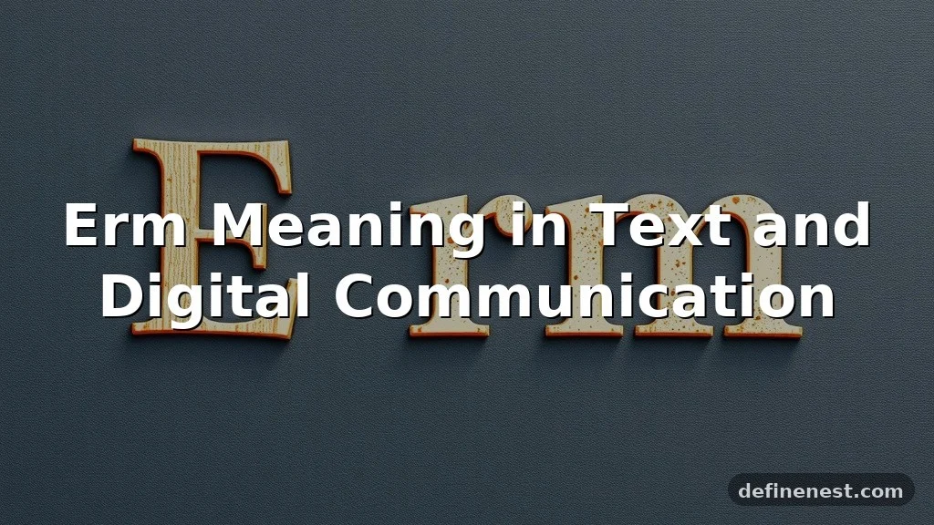 erm meaning in text