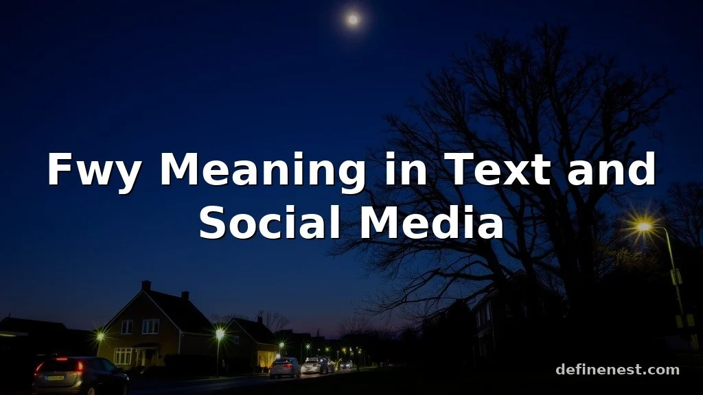 fwy meaning in text