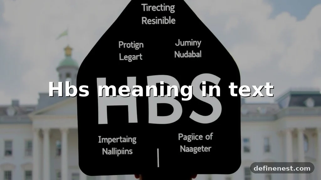 hbs meaning in text