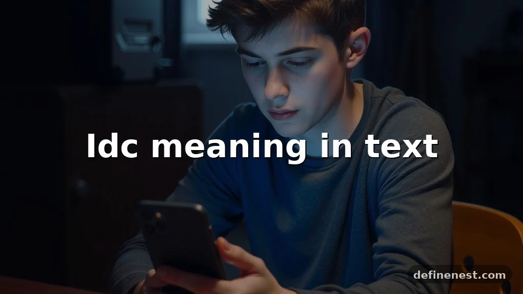 idc meaning in text