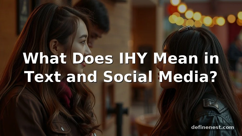 ihy meaning in text
