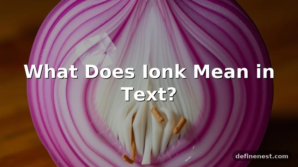 ionk meaning in text