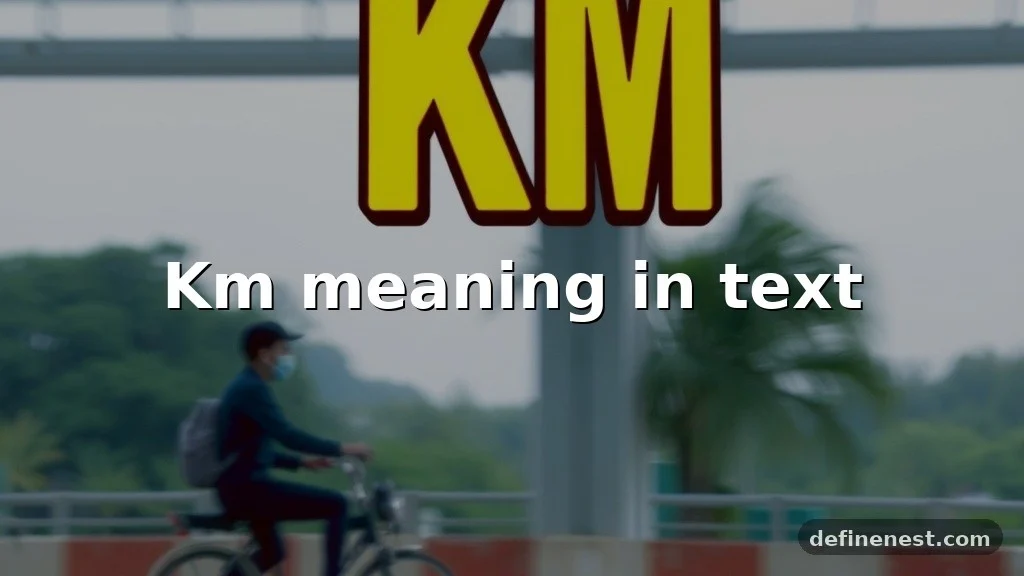 km meaning in text