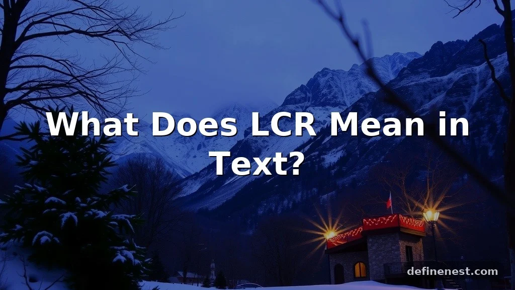 lcr meaning in text