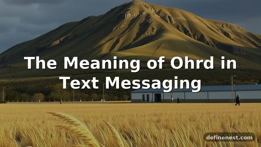 ohrd meaning in text